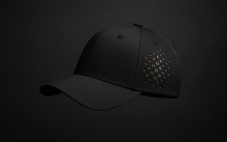 Zero Point Cap — performance 6-panel with laser-cut geometric vent