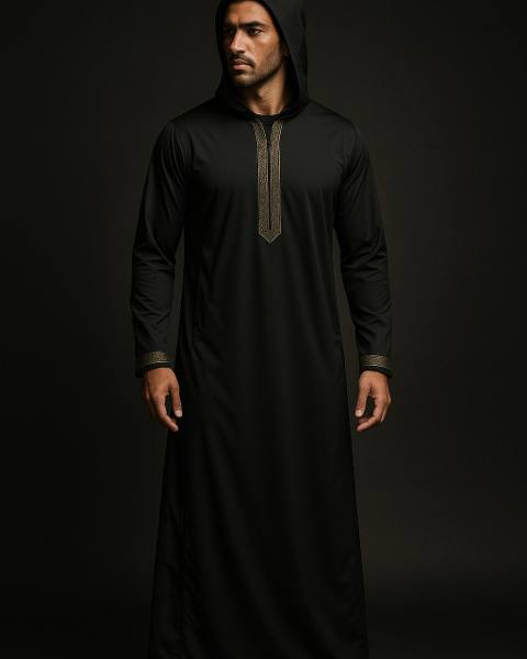 Hooded Djellaba — lightweight technical robe