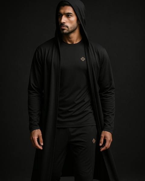 Open Layer Robe — fluid technical drape