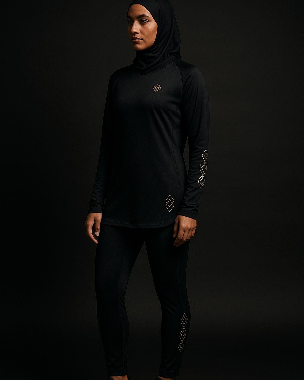 Midnight Collection — signature black with gold arabesque