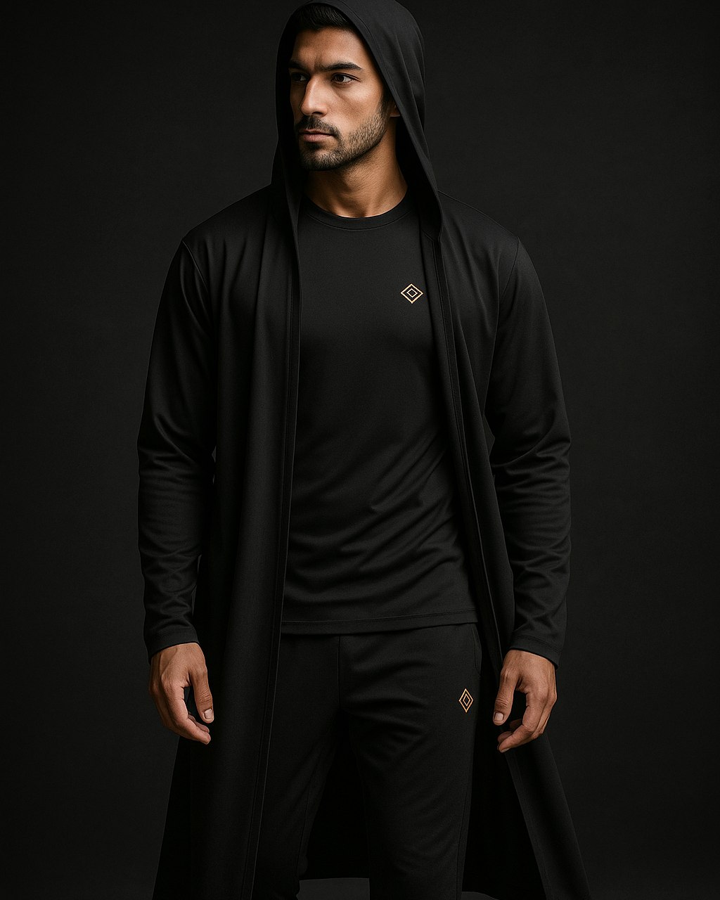 Open Layer Robe — fluid technical drape